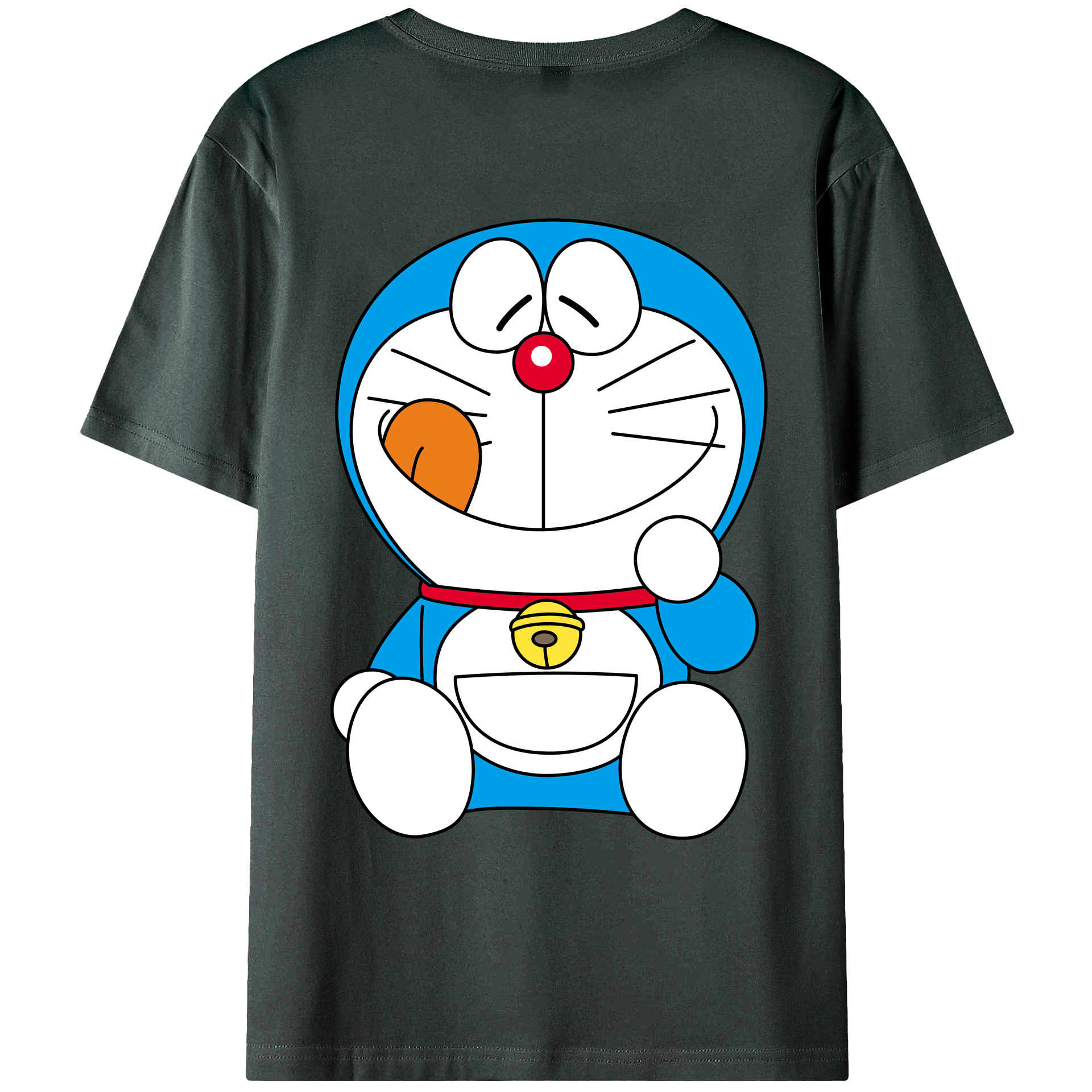 （画像用） ドラえもん Doraemon 綿100％ メンズ半袖Tシャツ（バックプリント） 通気性